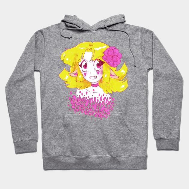 Blonde and Pink Girl Hoodie by saradaboru